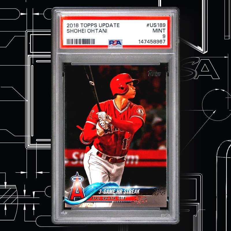 SHOHEI OHTANI ROOKIE RC #US189 ⚾🏆🔥 2018 TOPPS UPDATE PSA 9 MINT