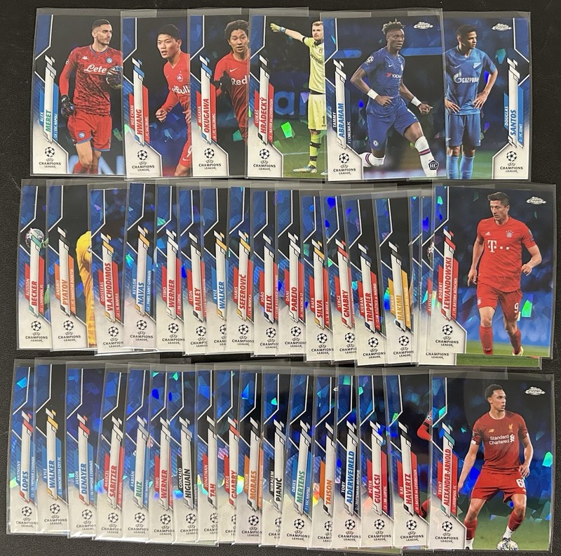 2020 Topps Chrome Sapphire Edition - UEFA Champions League (40 Card Lot/6 RCs)