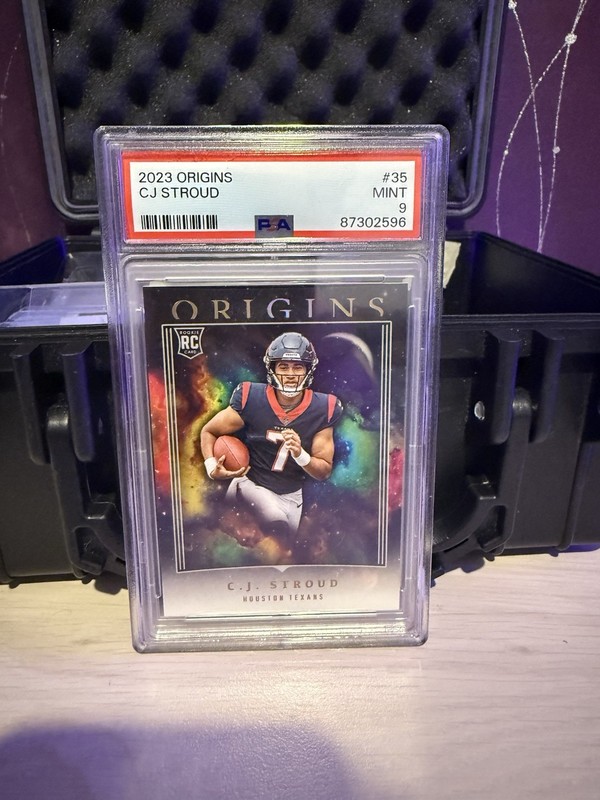Panini 2023 Origins C.J. Stroud Rookie Base #35 Houston Texans PSA 9