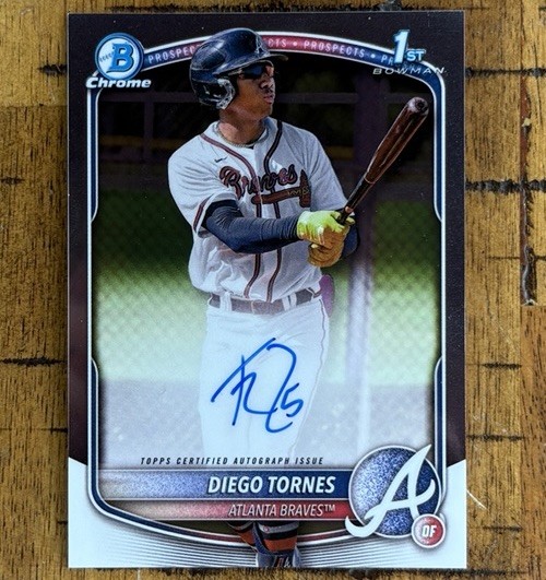 2025 Bowman Chrome Diego Tornes 1st Base Auto #CPA-DT Braves QTY