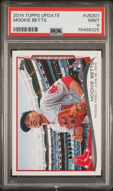 2014 Topps Update Mookie Betts #US301 Rookie PSA 9
