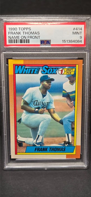 1990 Topps - Frank Thomas #414 Name on Front (RC)