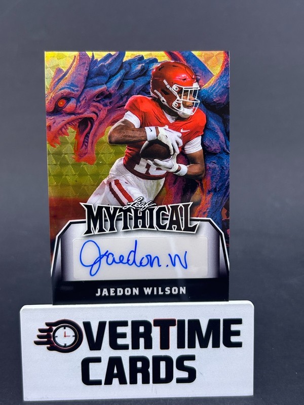 2025 Leaf Eclectic Jaedon WIlson Mythical Dragon Gold Vinyl One of One Auto 1/1