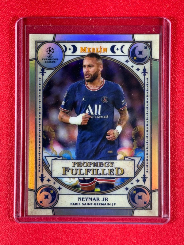 2021 Topps Merlin Chrome UEFA Neymar Jr #PF-9 Prophecy Fulfilled