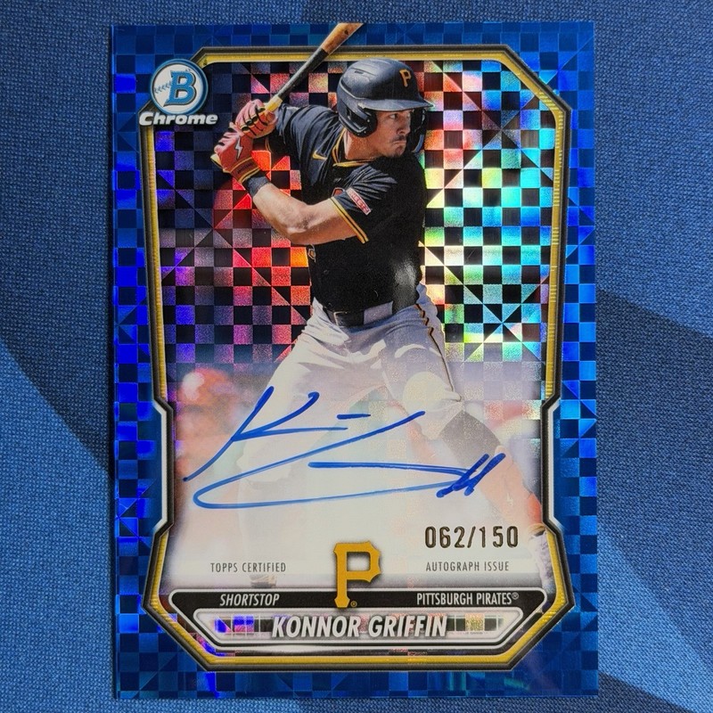 2026 Topps Bowman Chrome Prospect Auto Blue X-Fractor /150 Konnor Griffin CPA-KG