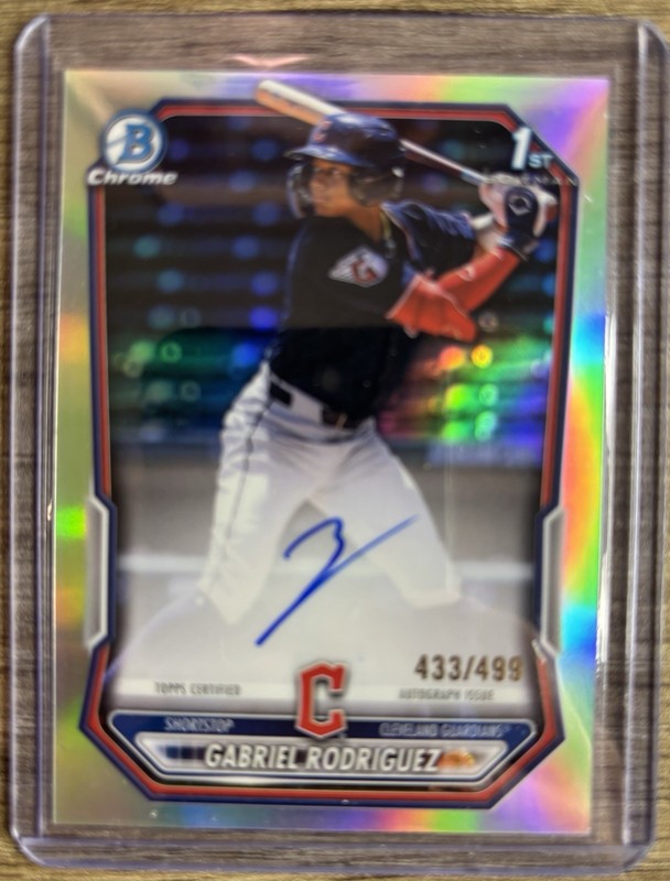4 Card Lot 2026 Bowman Chrome 1st Gabriel Rodriguez Auto Refractor 433/499