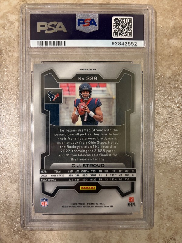 2023 Panini Prizm CJ Stroud Orange Disco Prizm RC PSA 9 Rookie open for offers view 2
