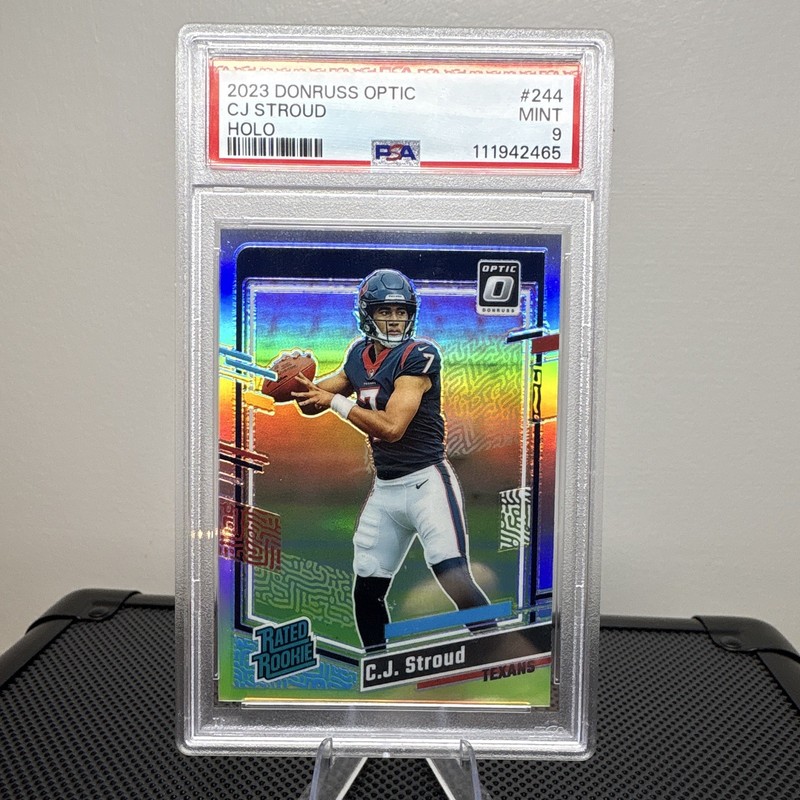 2023 Donruss Optic C.J. Stroud #244 Rated Rookie Holo Prizm PSA 9 RC Texans
