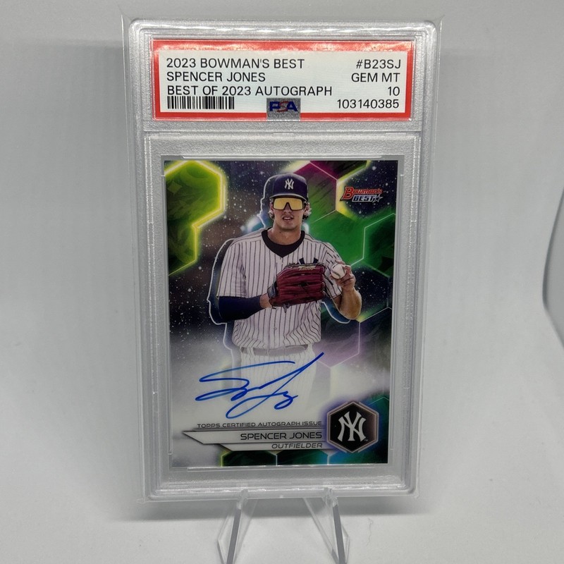 2023 Bowman's Best Best of 2023 Autographs Spencer Jones #B23-SJ Auto PSA 10
