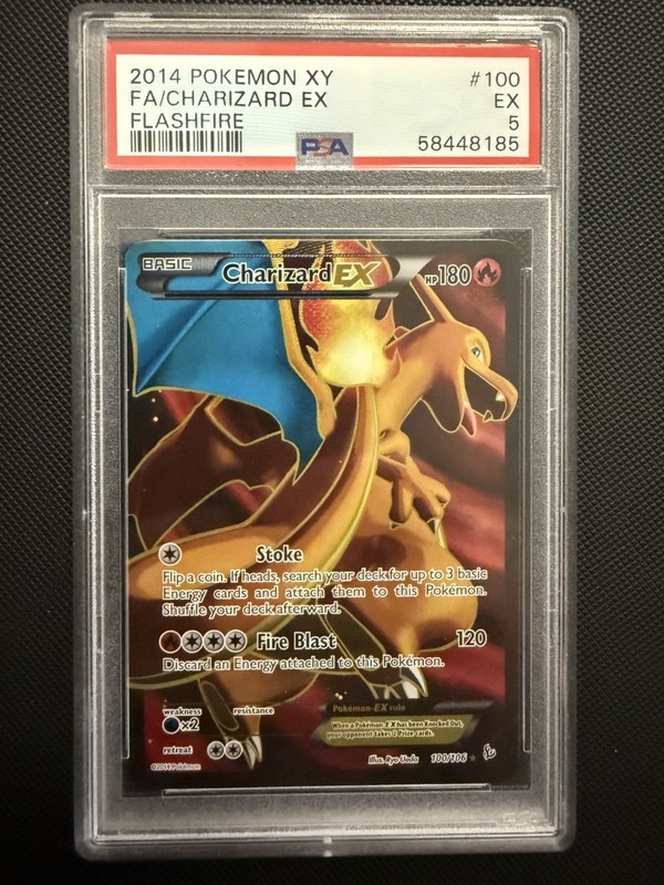 PSA 5 CHARIZARD EX 100 FLASHFIRE XY POKEMON MJ
