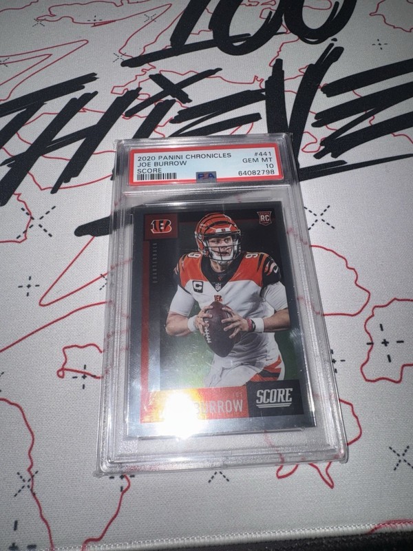 2020 Panini Chronicles - Score Update Rookies Joe Burrow #441 (RC) PSA 10