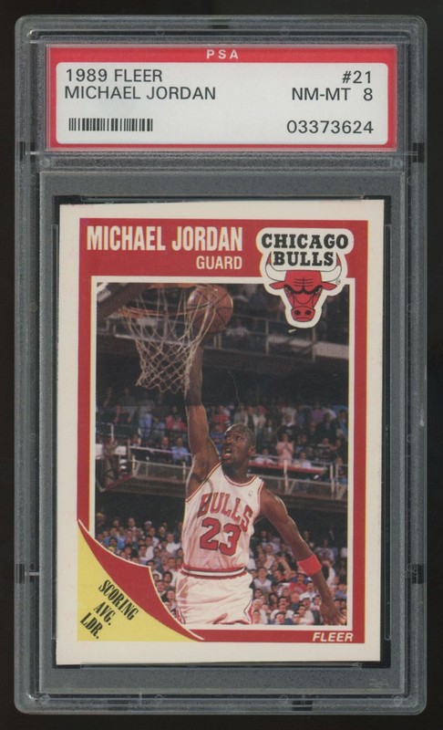 1989-90 Fleer Michael Jordan #21 PSA 8 *624