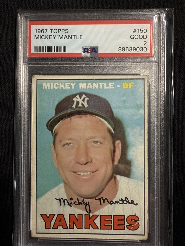 💎💎1967 Topps - Mickey Mantle #150 PSA 2💎💎