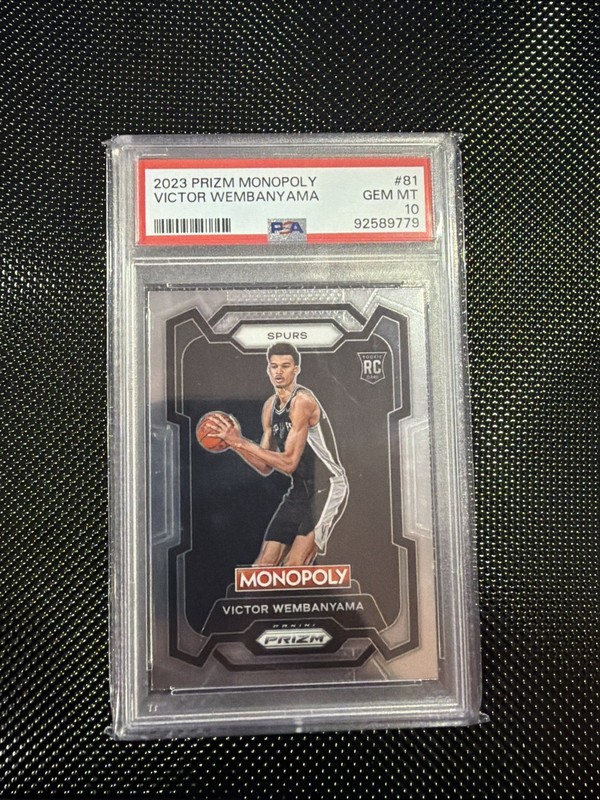 2023-24 Panini Prizm Monopoly Rookie Victor Wembanyama #81 PSA 10 Spurs