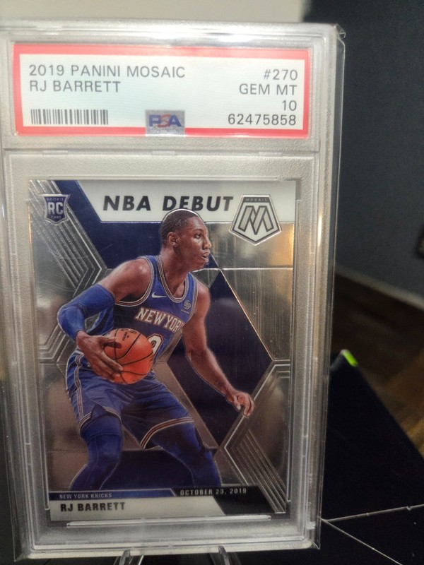 2019 Panini Mosaic "RJ BARRETT" NBA Debut Rookie Card ~ PSA 10 Gem Mint !!!