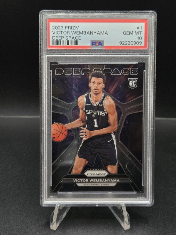 2023-24 Panini Prizm Victor Wembanyama Deep Space RC PSA 10 Spurs PG