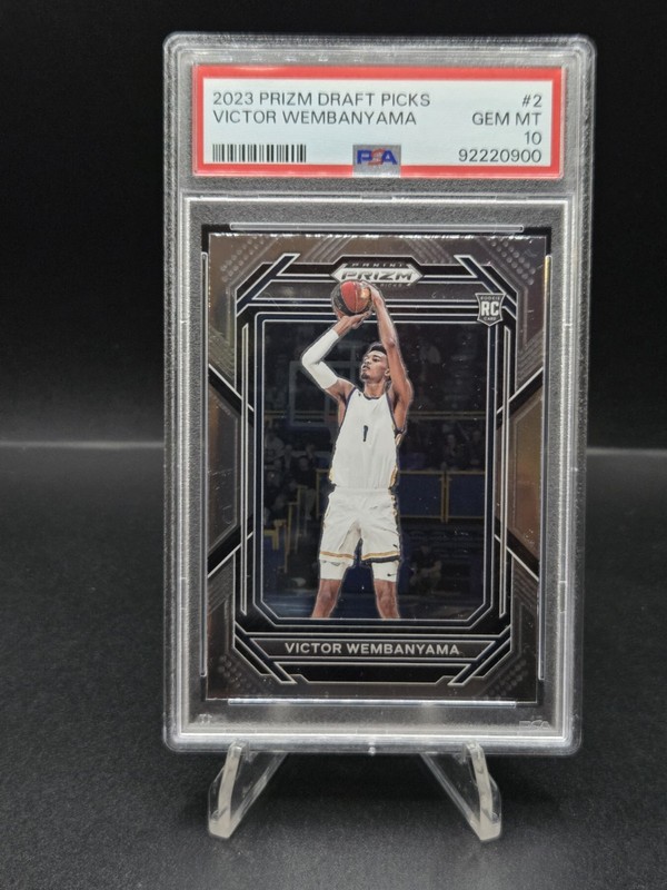 2023 PANINI PRIZM VICTOR WEMBANYAMA ROOKIE PSA 10 GEM MINT #2 DRAFT PICKS RC