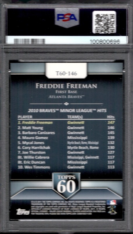 2011 Topps - Topps 60 Freddie Freeman #T60-146 (RC) PSA 7 view 2
