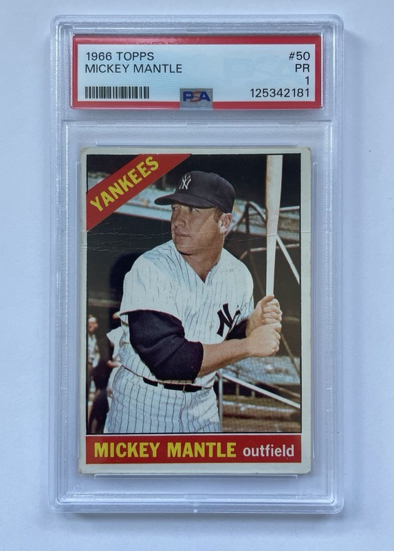 1966 Topps Mickey Mantle #50 PSA 1 New York Yankees
