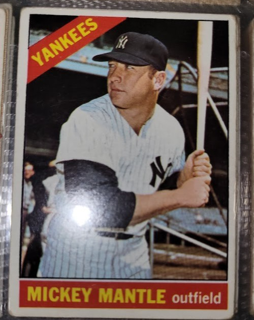 1966 TOPPS #50 MICKEY MANTLE NEW YORK YANKEES HOF please see psa notes snap shot