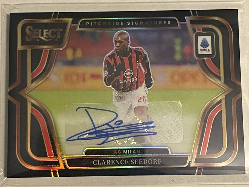 2025-26 Panini Select Serie A 1/1 Clarence Seedorf AC Milan Pitchside Prizm Auto