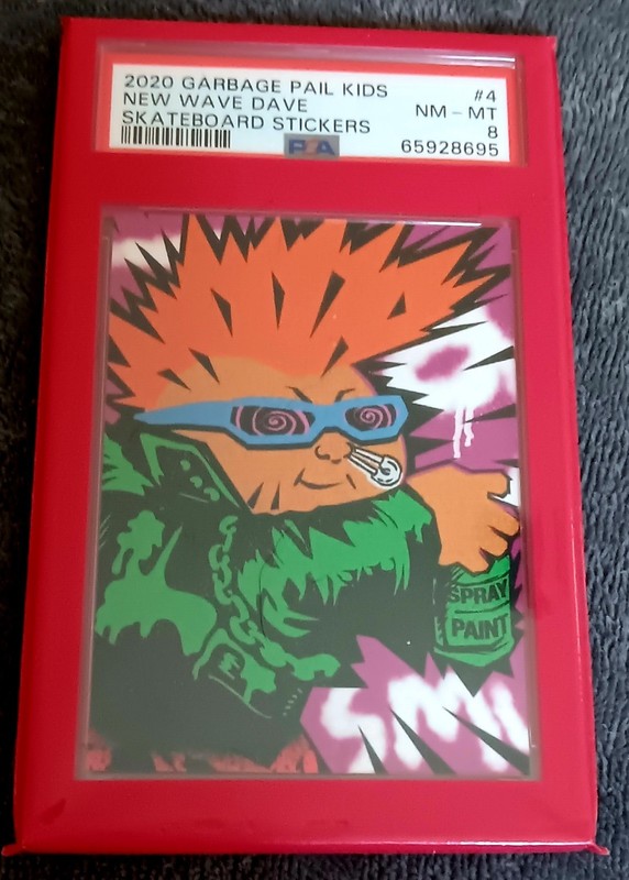 2020 Garbage Pail Kids New Wave Dave Skateboard Stickers PSA 8 🔥  Sweet Sticker