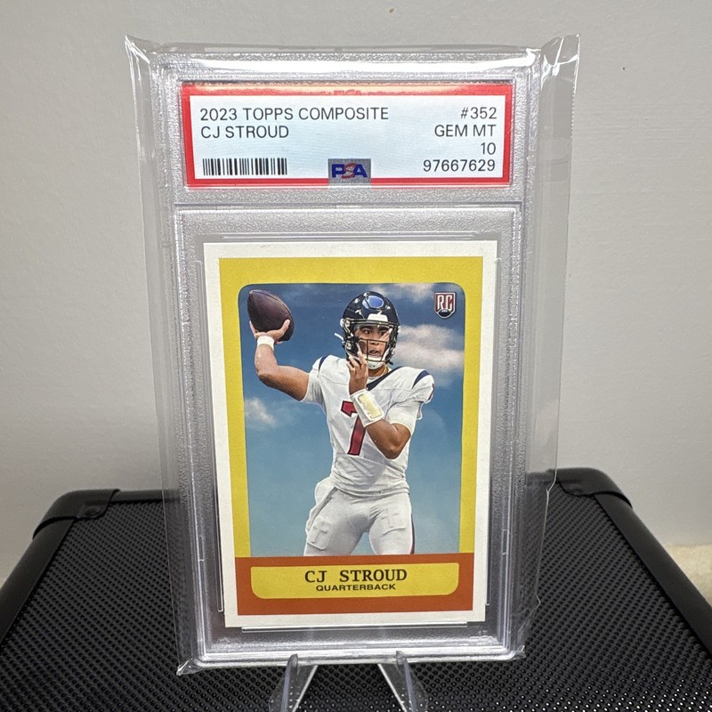 CJ STROUD 2023 TOPPS COMPOSITE ROOKIE RC PSA 10 HOUSTON TEXANS NFL ROOKIE QB