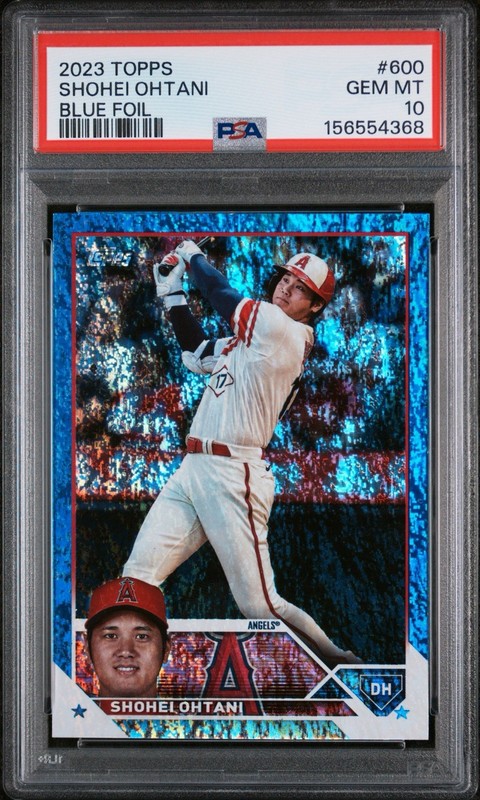 Topps 2023 Series 2 Shohei Ohtani #600 Blue Foil /999 PSA 10 Angels LOW POP