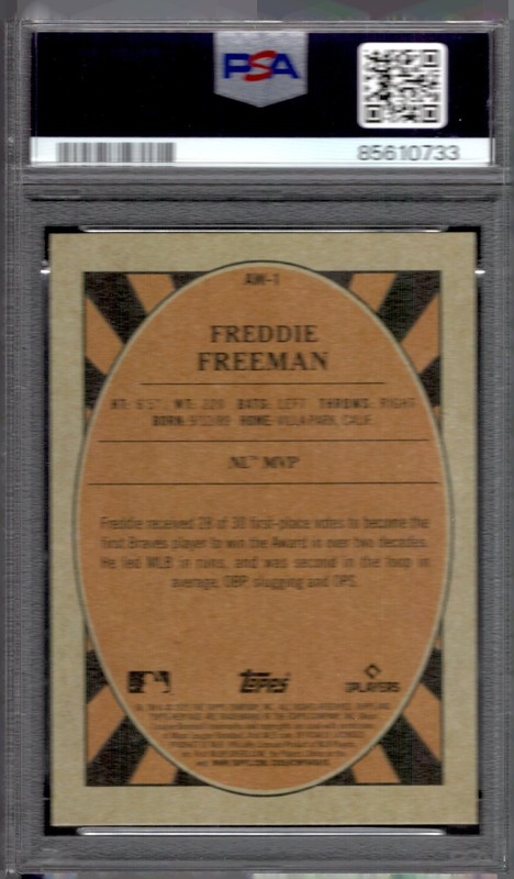 2021 TOPPS HERITAGE HIGH # FREDDIE FREEMAN AWARD WINNER GEM MINT PSA 10 view 2