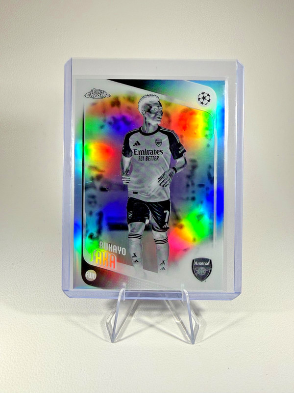 2025-26 Topps Chrome UEFA Club Competitions Bukayo Saka Negative SP Arsenal