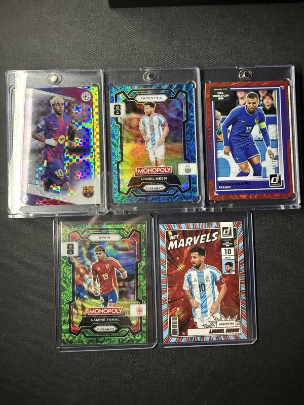 2025-26 Prizm/Topps Chrome Lot! Messi Yamal Mbappe /79 X-Fractor Prizm Marvels!