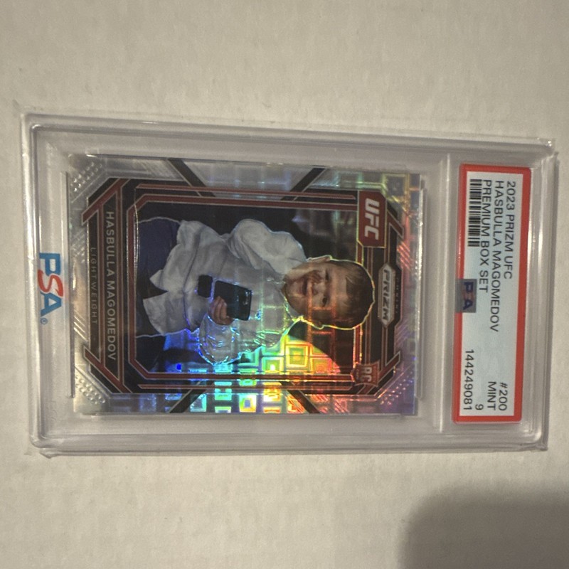 Panini 2023 Prizm UFC Hasbulla Magomedov #200 PSA Graded Prizm /99 RC