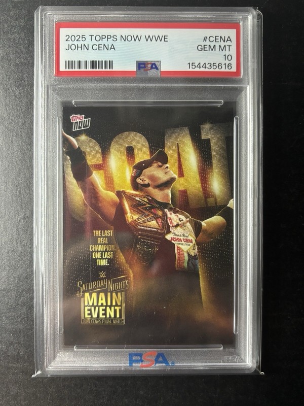 2025 Topps Now WWE  John Cena PSA 10 Saturday Nights Main Event