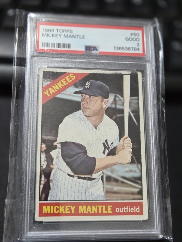 Mickey Mantle 1966 Topps #50 PSA 2
