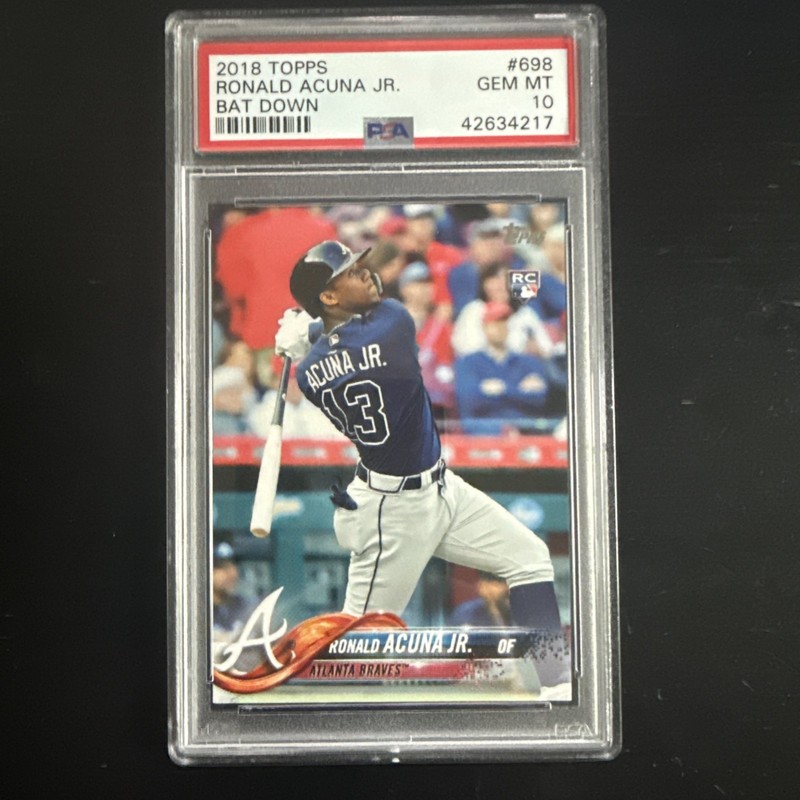 2018 Topps Ronald Acuna Jr. RC "Bat Down" PSA 10 Braves