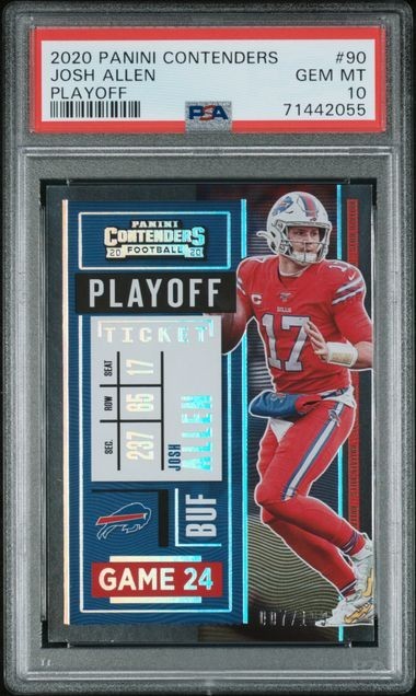 2020 Panini Contenders Josh Allen #90 Playoff Ticket /199 PSA 10 POP 3