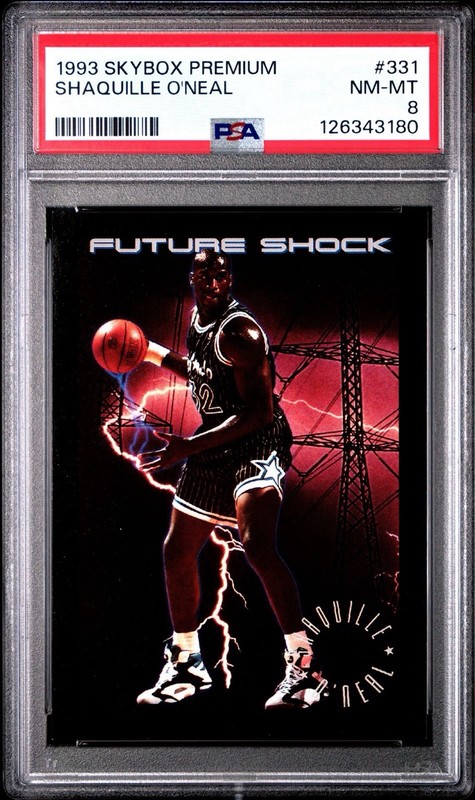 1993 SKYBOX PREMIUM 331 SHAQUILLE O'NEAL PSA 8