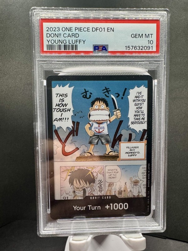 2023 One Piece DF01- Young Luffy DON!! Card GEM MINT PSA 10