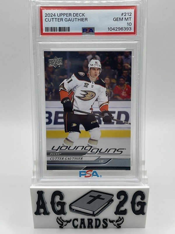 2024 Upper Deck Cutter Gauthier Young Guns  PSA Gem MT 10 #212-Anaheim Ducks