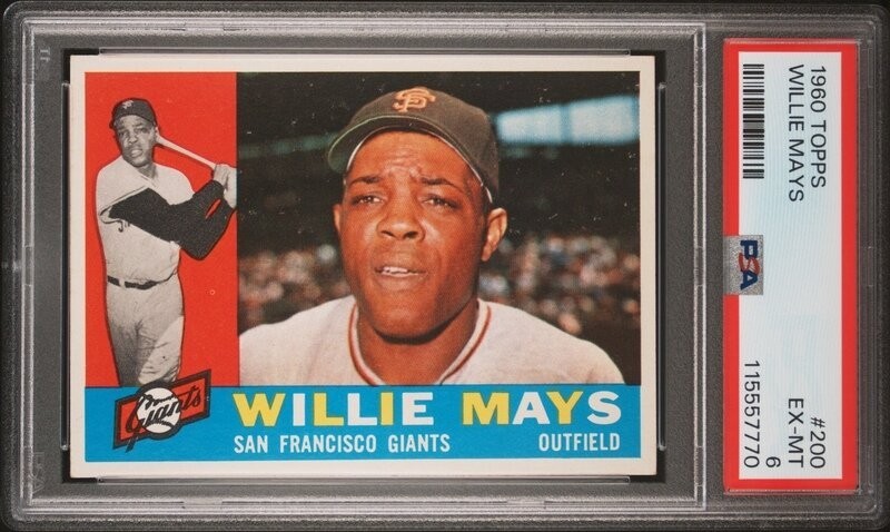 1960 Topps #200 Willie Mays PSA 6 EX-MT