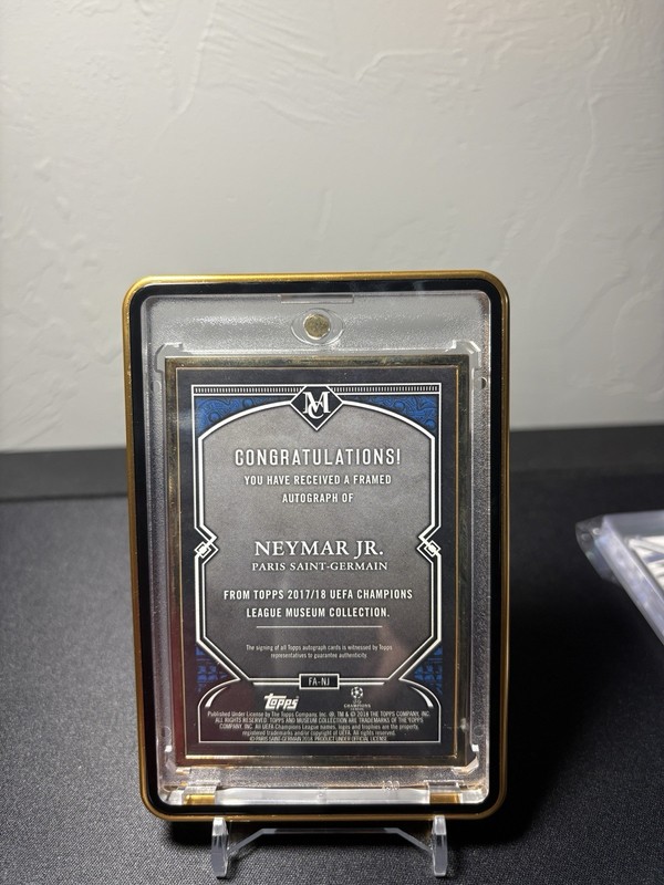2018 Topps Museum Neymar Jr. Gold Frame autograph 38/30 view 2