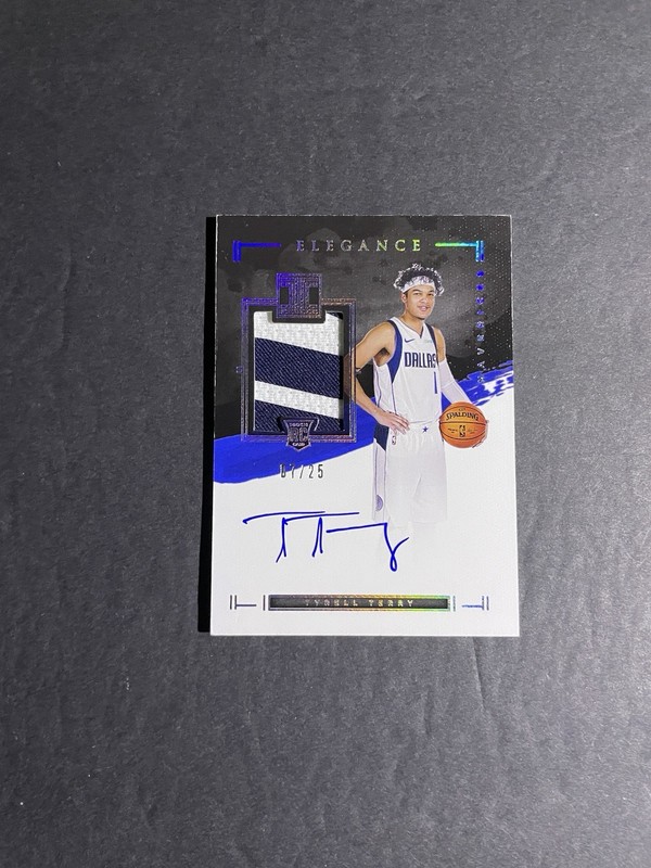 2020-21 Impeccable Elegance Tyrell Terry #/25 Holo Rookie Patch  Auto Card #110