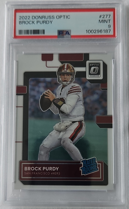 Panini 2022 Donruss Optic Rated Rookie Brock Purdy #277 49ers PSA 9