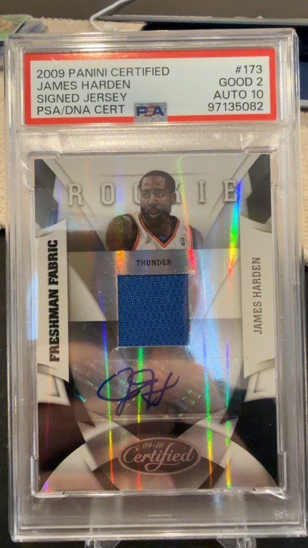 2009-10 Panini Certified - Freshman Fabric Signatures James Harden #173 /399
