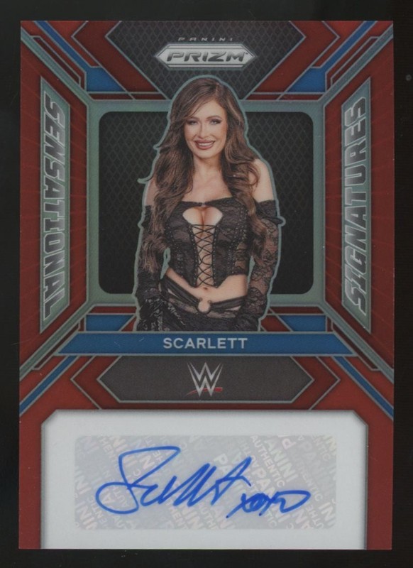 2024 Panini Prizm WWE Scarlett Red Sensational Signatures Auto /99 #SS-SCA
