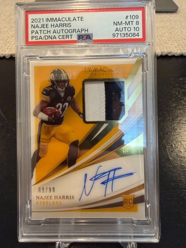 2021 Immaculate Collection #109 Najee Harris /99 RC PATCH AUTO RPA STEELERS