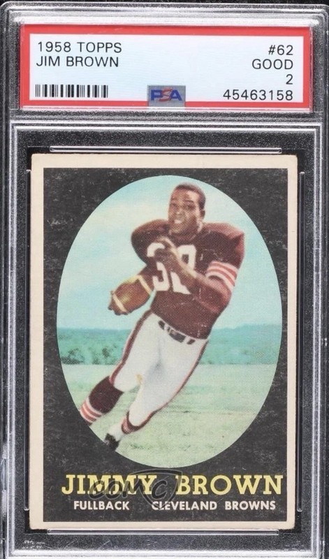 1958 Topps Jim Brown #62 PSA 2 Rookie RC HOF