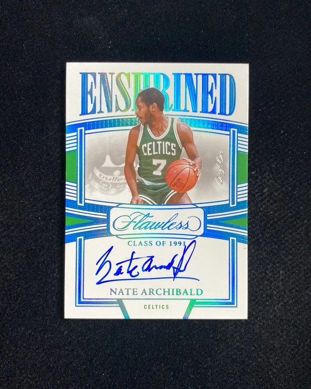 2022-23 Panini Flawless Enshrined Platinum #ES-NAB Nate Archibald Auto 1/1 JC22