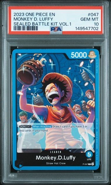 One Piece CCG Monkey.D.Luffy Sealed Battle Kit Vol. 1 P-047 PSA 10 Gem Mint