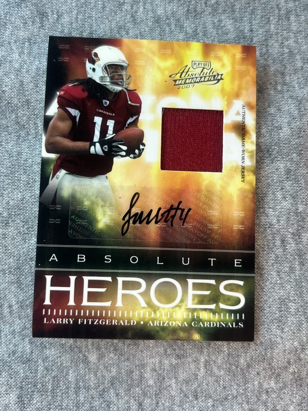 Larry Fitzgerald 2007 Absolute GAME USED Patch Auto /30 BEAUTY Cardinals 